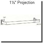 Single Curtain Rod - 1½ Projection